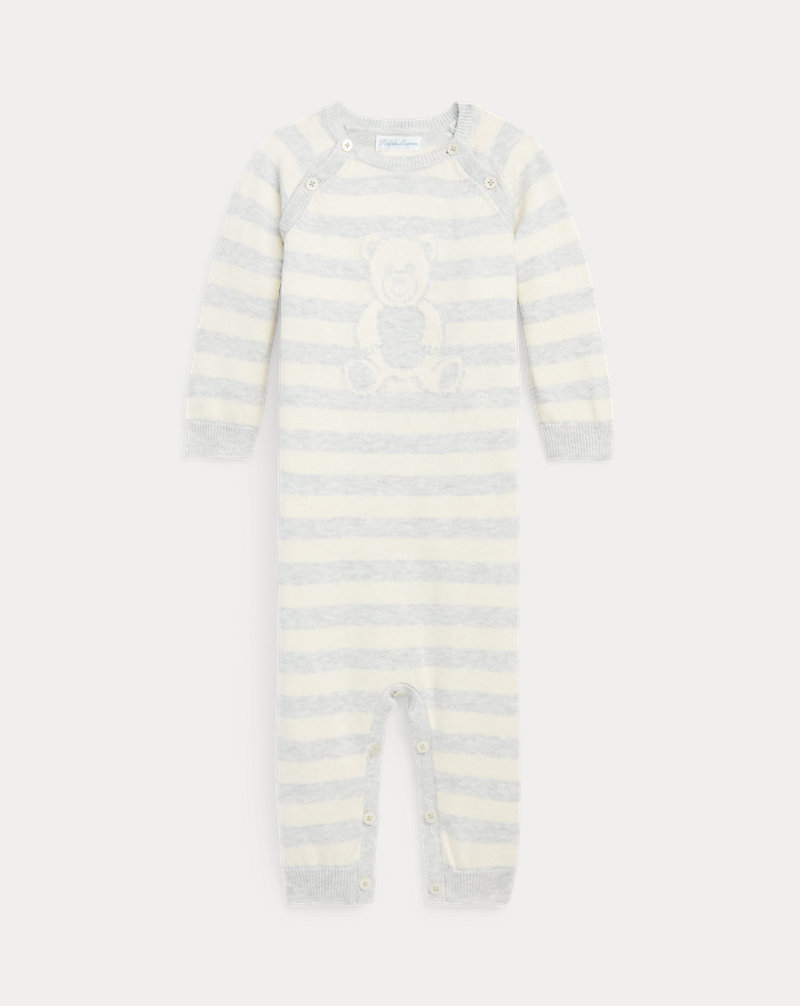 Bear Cotton Sweater Coverall Baby Boy 1