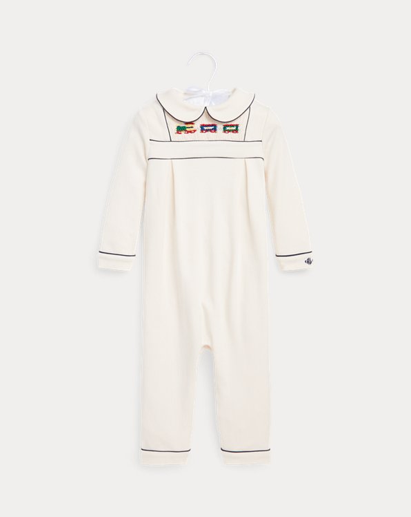 Embroidered Organic Cotton Coverall