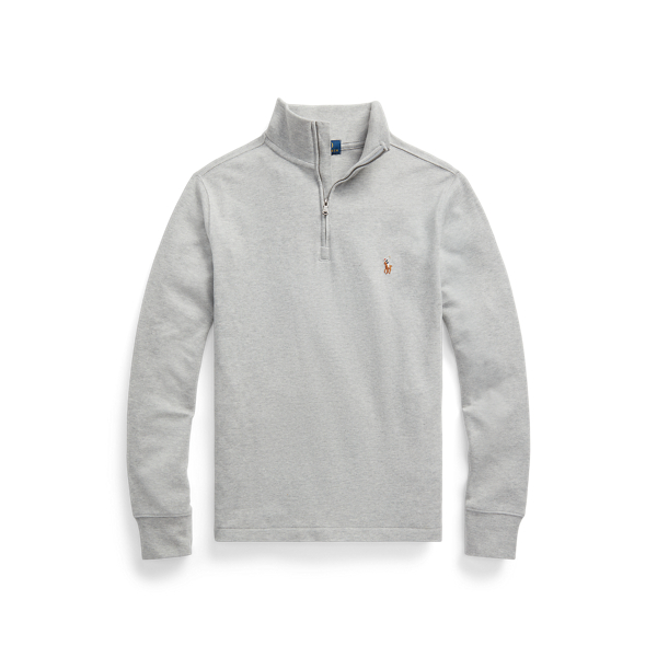 Pull demi-zippé en interlock