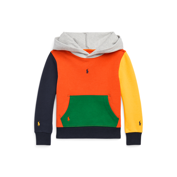 Color-Blocked Double-Knit Hoodie