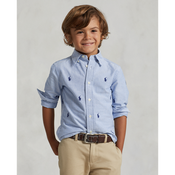 Chemise poney Polo en coton Oxford