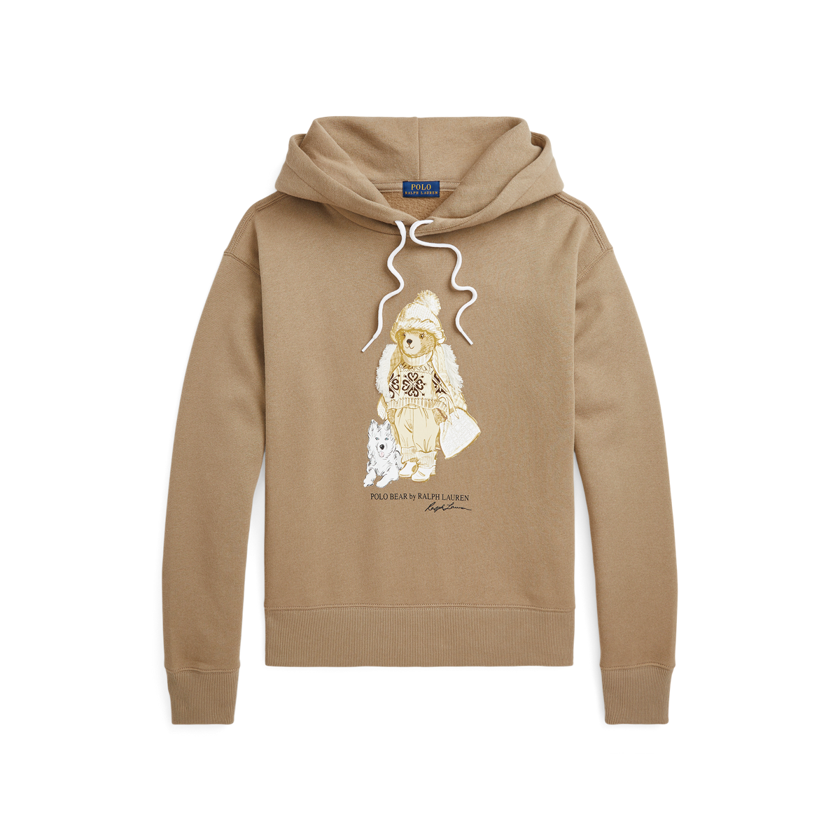 Ralph lauren rugby bear fleece hoodie outlet