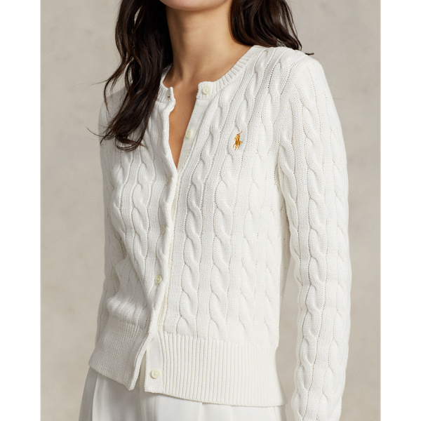 Cable Knit Cotton Cardigan