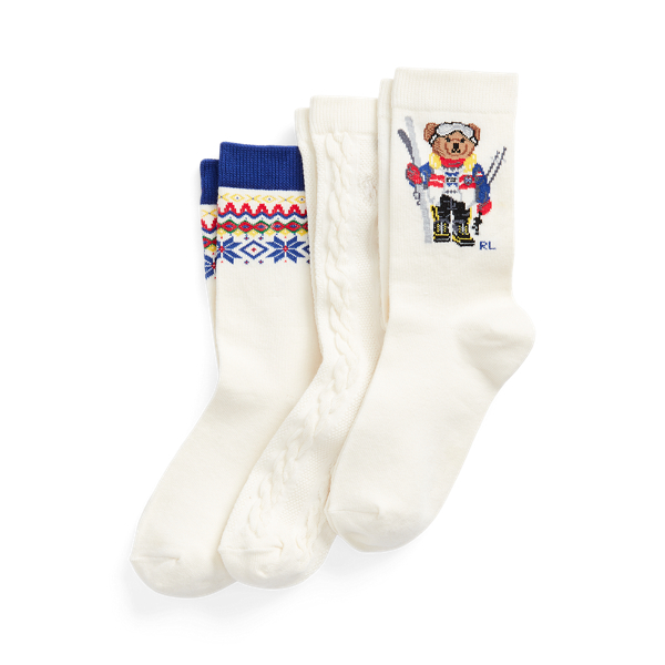 Polo Bear Crew Sock 3Pack for Girls Ralph Lauren® NL