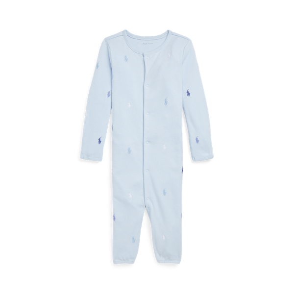 Allover Pony Convertible Gown Coverall Baby Boy 1