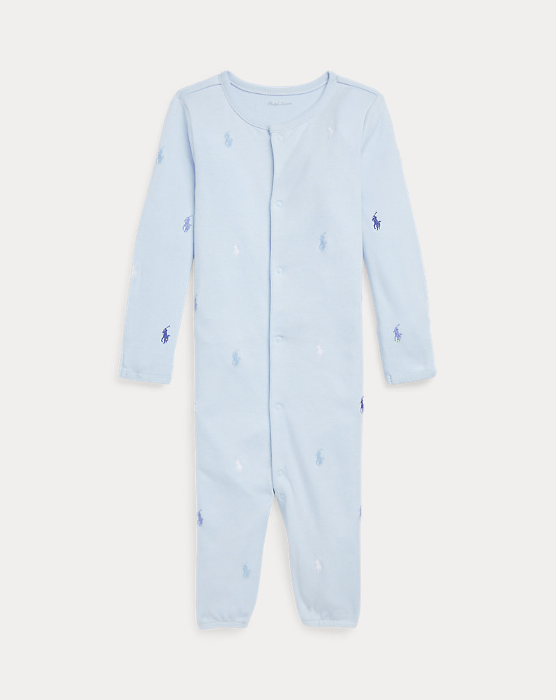 Allover Pony Convertible Gown Coverall Baby Boy 1