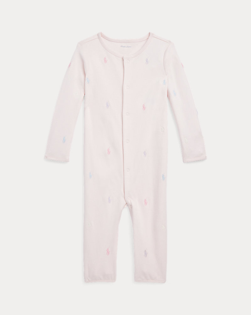 All-over Pony Convertible Gown Coverall Baby Girl 1