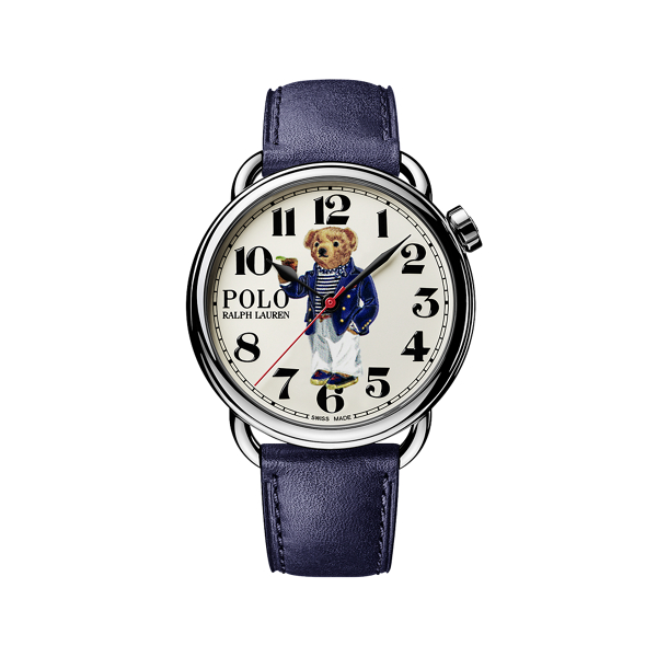 Montre Riviera Bear 42MM en acier cadran blanc Polo Ralph Lauren 1