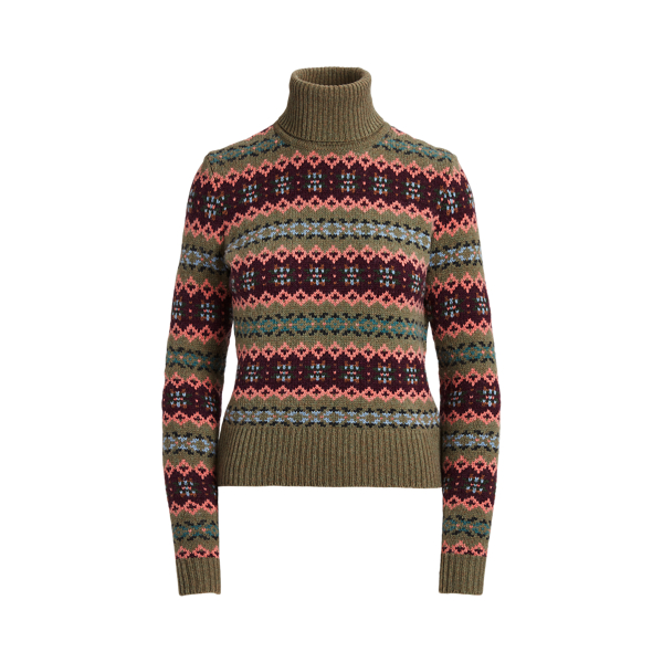 Fair Isle Wool-Blend Roll Neck Jumper