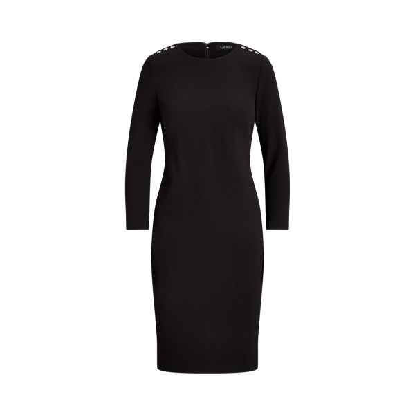 Ponte Three-Quarter-Sleeve Dress