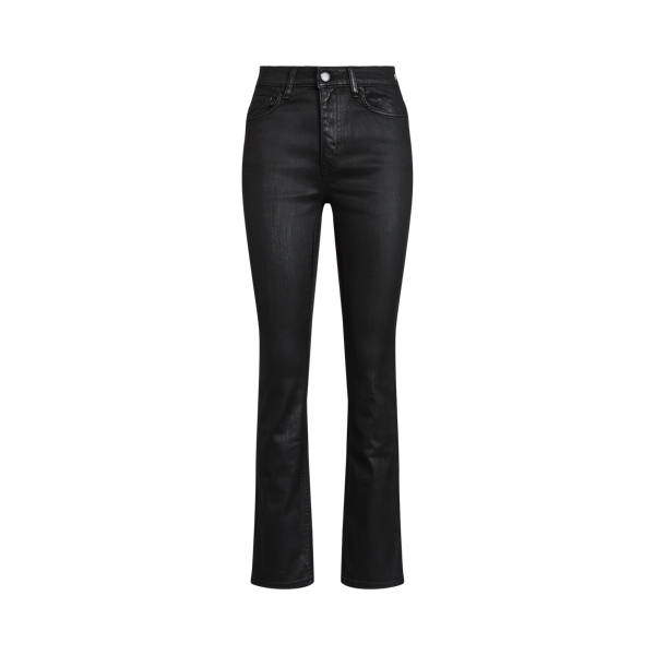 Women's Polyester Viscose Classic Flared Pants (4, Black) : Ralph