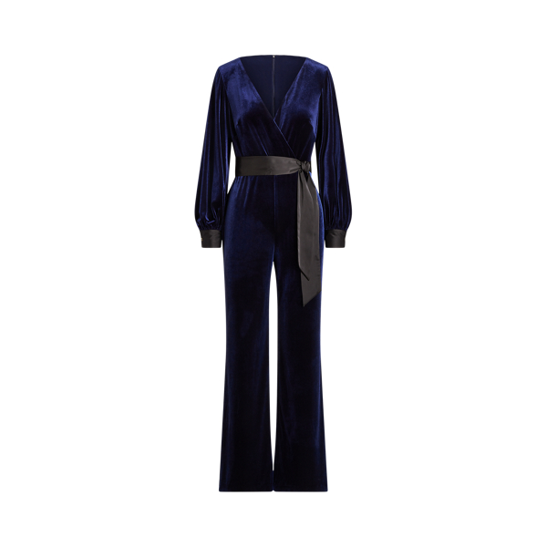 Ralph lauren velvet jumpsuit sales