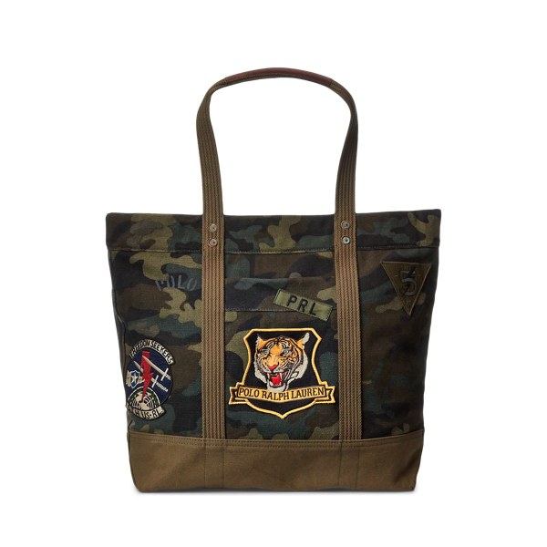 Oil Cloth Tote Bag, Camo