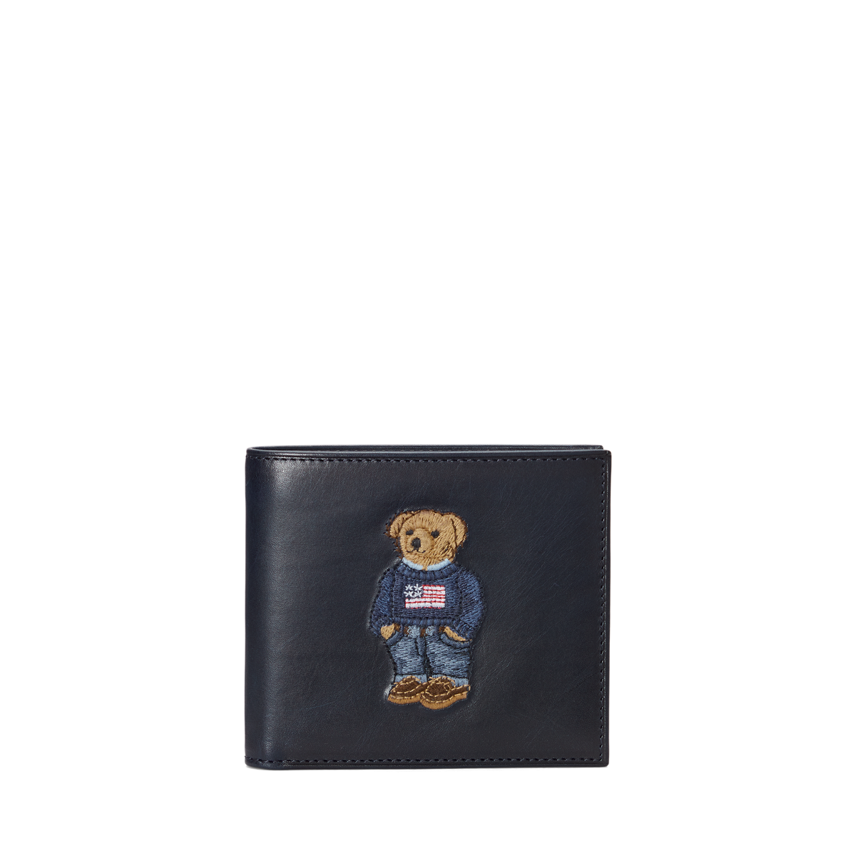 Polo Ralph Lauren coin purse with bear logo in white