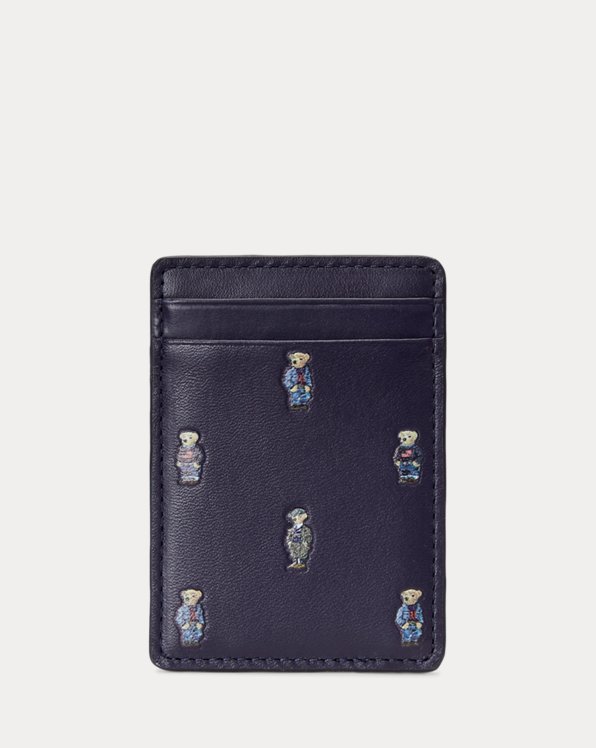 Polo Bear Leather Magnetic Card Case