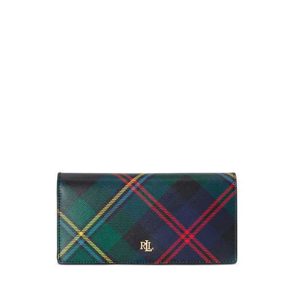 BURBERRY Long Wallet Zip Plaid Red Color Accessory from Japan Used