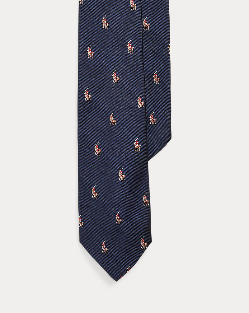 Cravate poney en reps de soie Polo Ralph Lauren 1