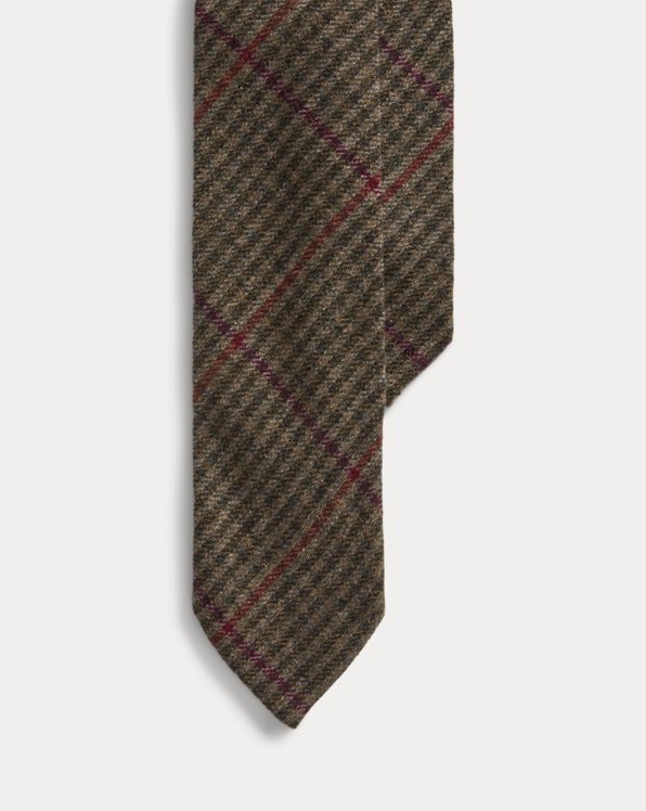Cravate écossaise à carreaux en tweed