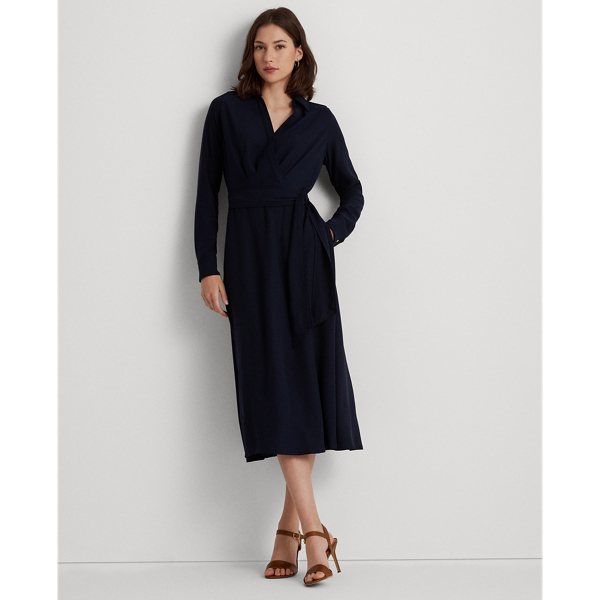 Long-Sleeve Georgette Midi Dress Lauren 1