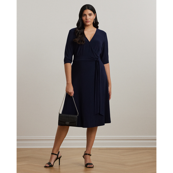 Surplice Jersey Dress