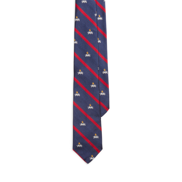 Striped Silk Repp Narrow Club Tie Polo Ralph Lauren 1