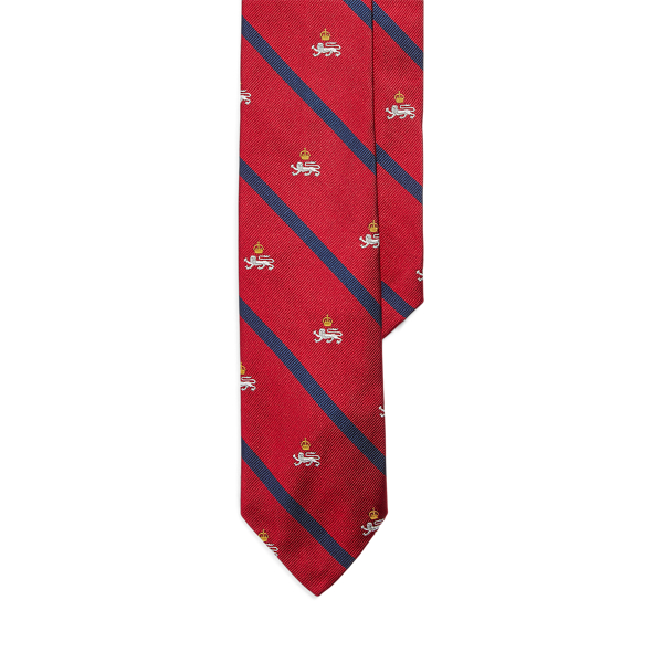 Striped Silk Repp Narrow Club Tie