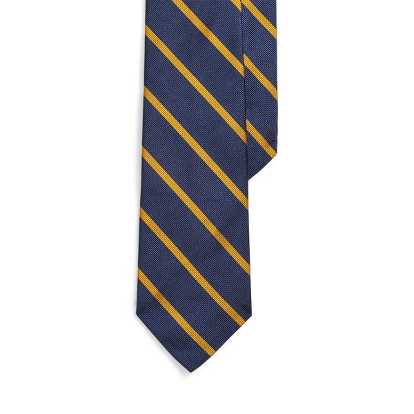 Striped Silk Repp Narrow Tie