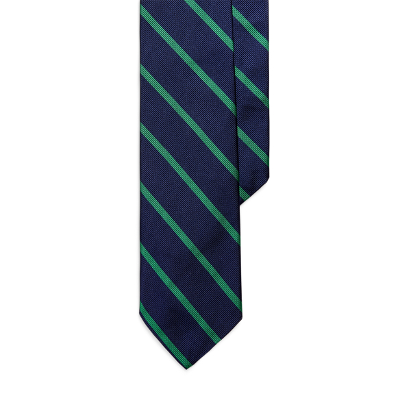 Gravata Repp em seda aos riscos para homen | Ralph Lauren® PT