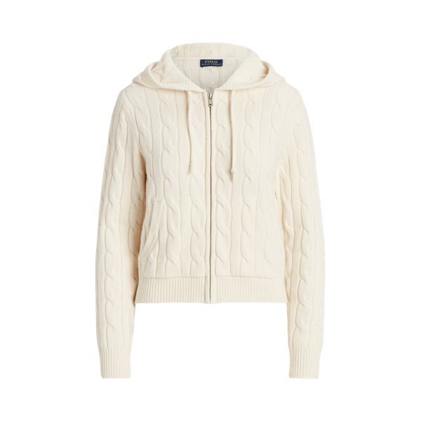 Polo Ralph Lauren FULL ZIP HOODIE - Zip-up sweatshirt - white 