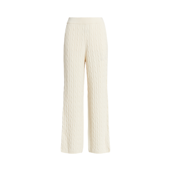 Cable-Knit Wool-Cashmere Pant
