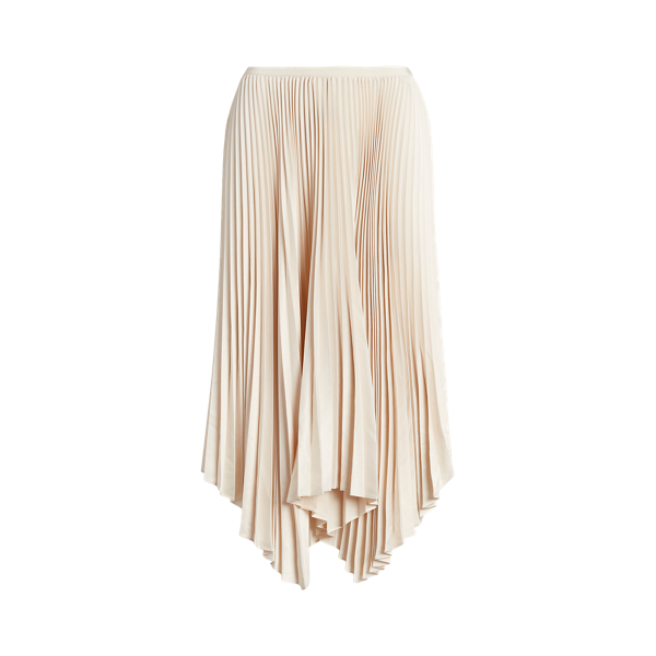Pleated Satin Handkerchief Skirt