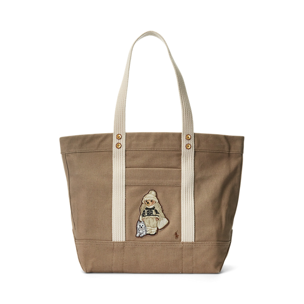 Polo Bear Cotton Canvas Tote