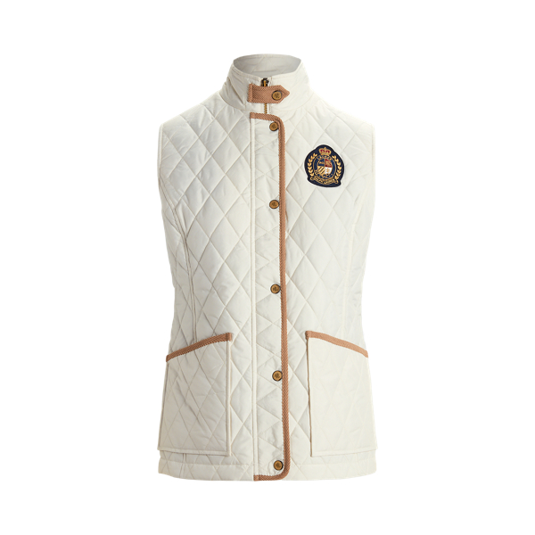 Crest-Patch Quilted Vest