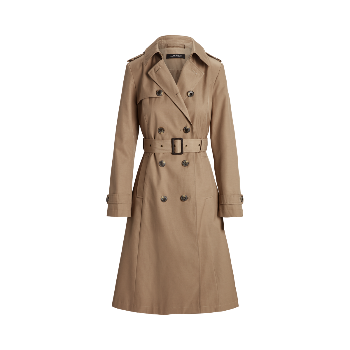 Quagga gespannen motor Double-Breasted Cotton-Blend Trench Coat