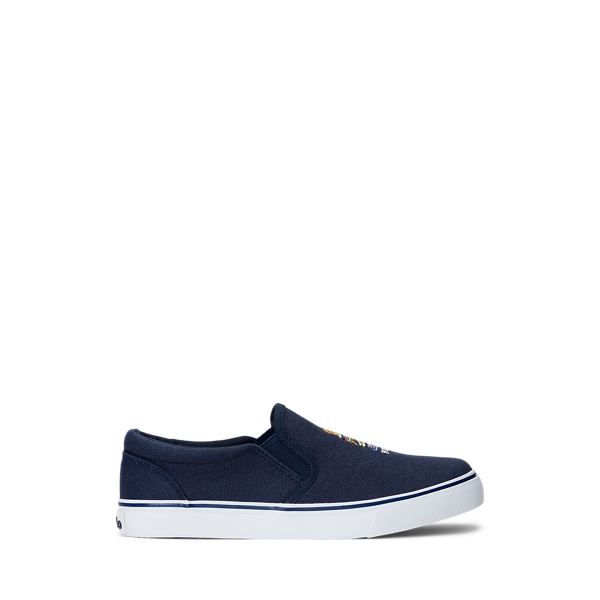 Keaton Polo Bear Canvas Slip-On Trainer