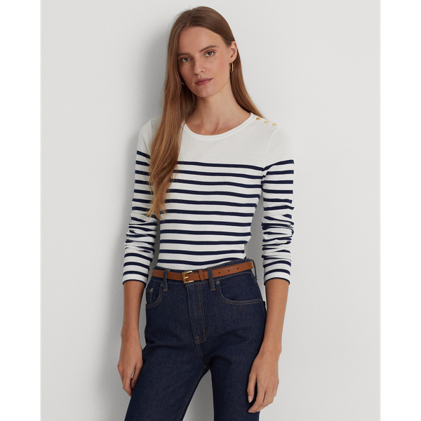 Striped Cotton Long-Sleeve Tee