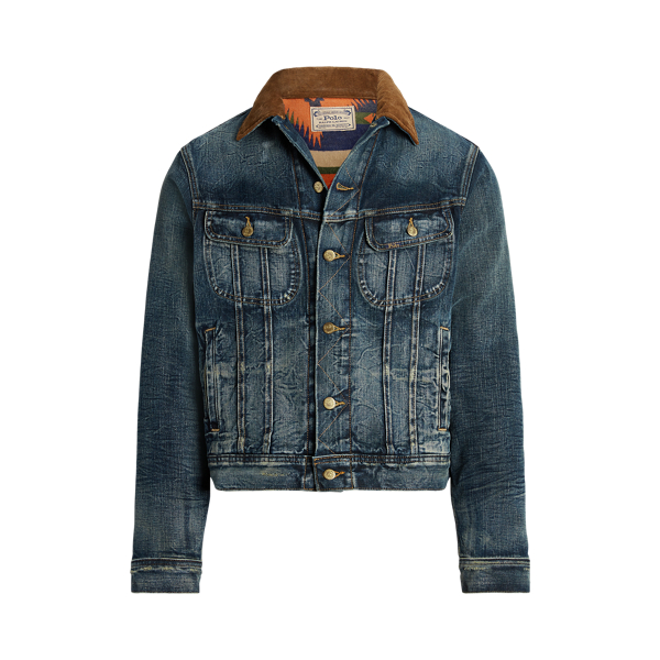 Distressed Denim Trucker Jacket