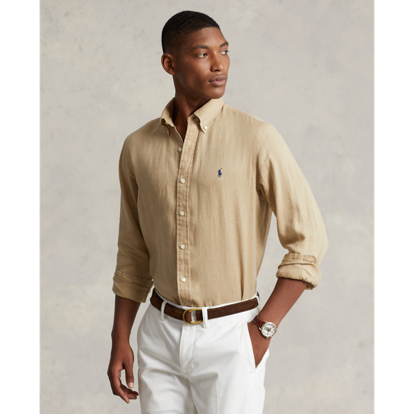 Classic fit linen shirt deals