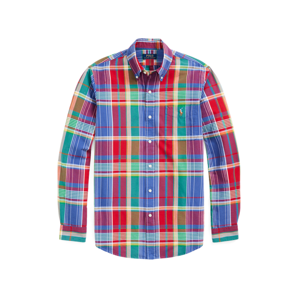 Classic Fit Plaid Oxford Shirt