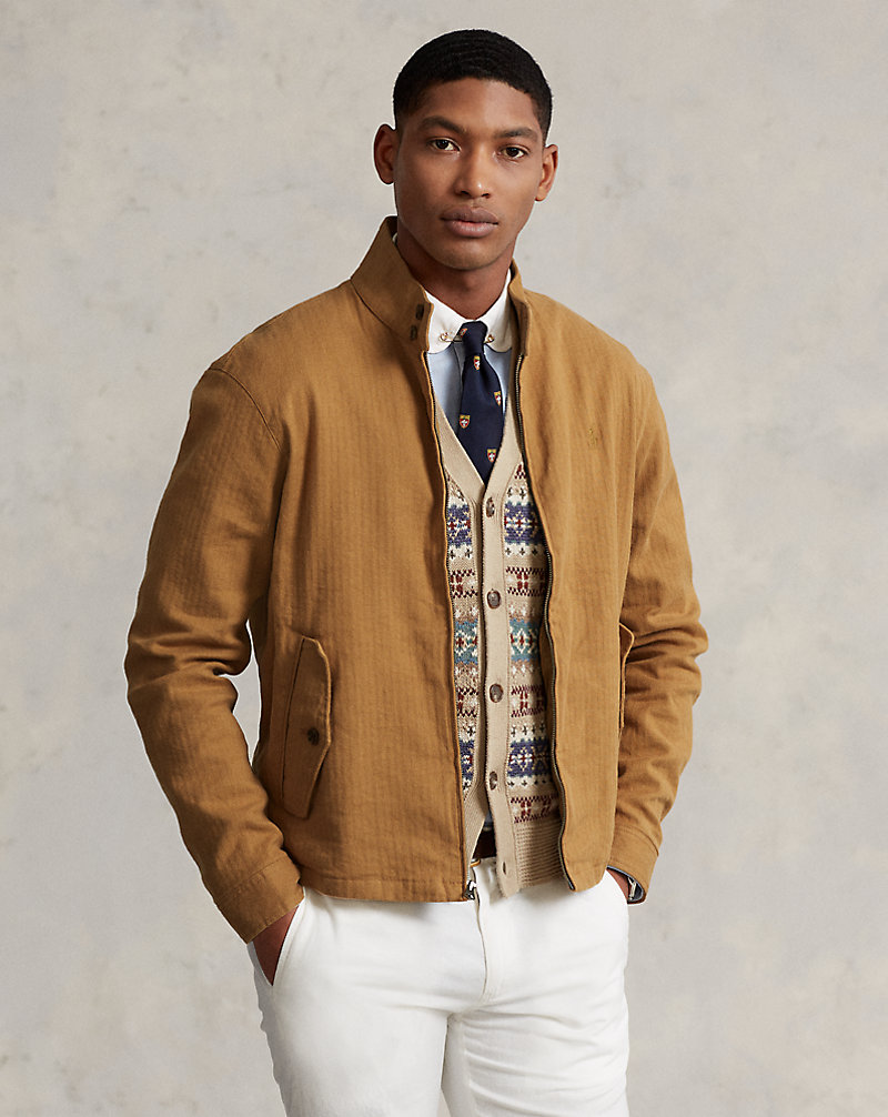 Linen-Blend Herringbone Twill Jacket Polo Ralph Lauren 1