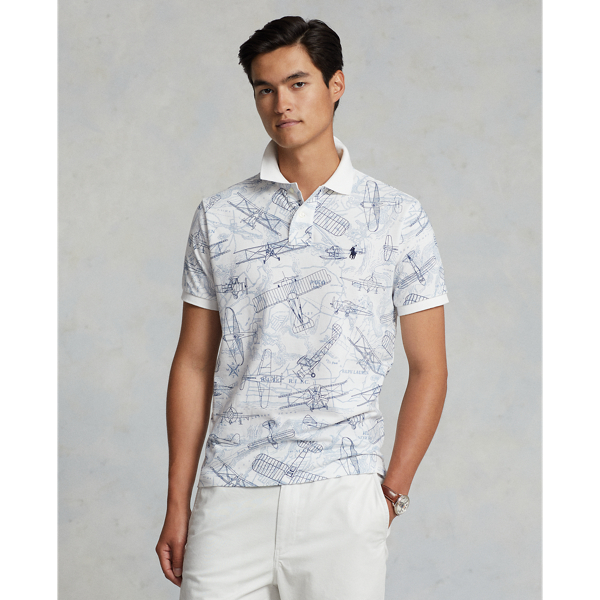 Classic Fit Aviation Mesh Polo Shirt