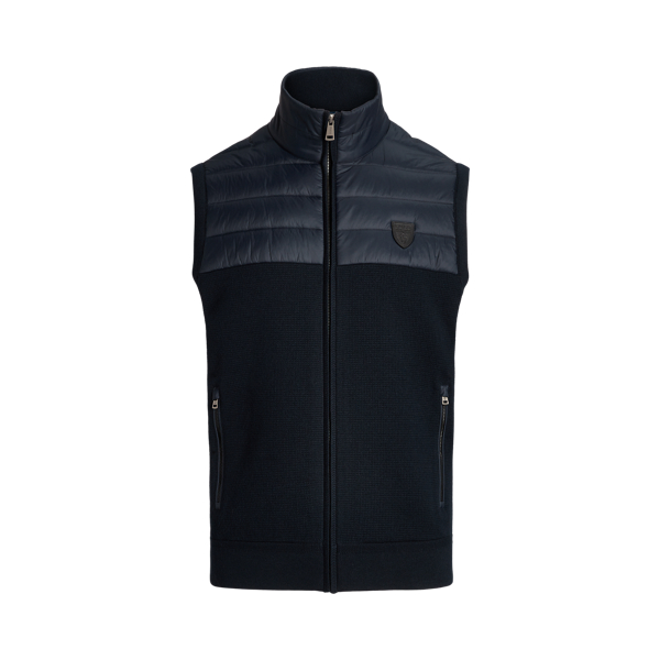 Polo Ralph Lauren Mens Reversible Hybrid Vest (Large, Windsor Heather) 