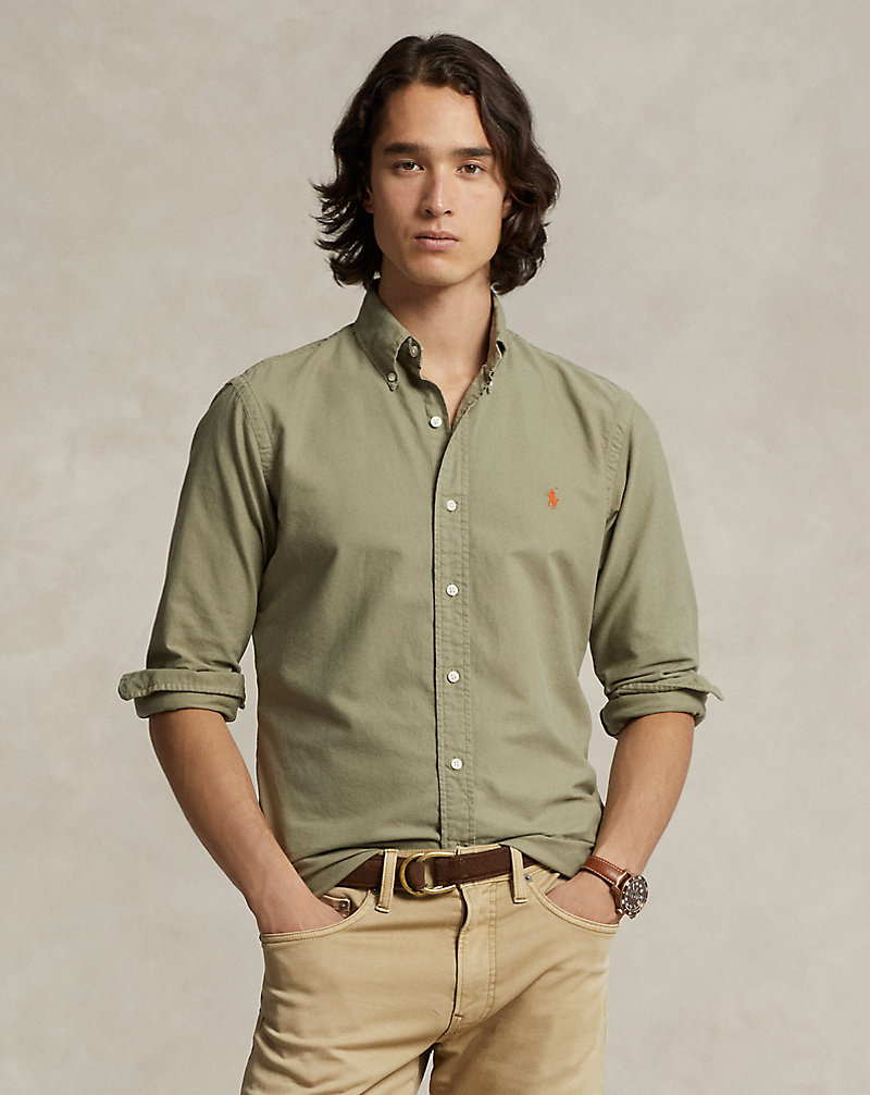 Custom Fit Garment-Dyed Oxford Shirt Polo Ralph Lauren 1