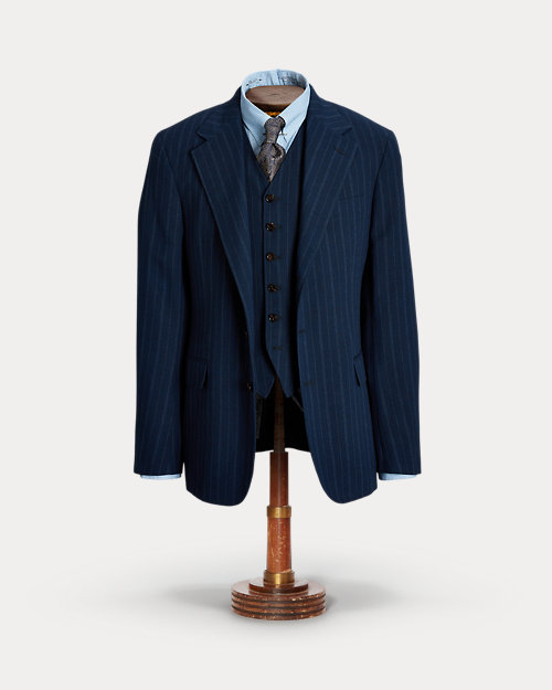 Pinstripe Twill Suit Jacket