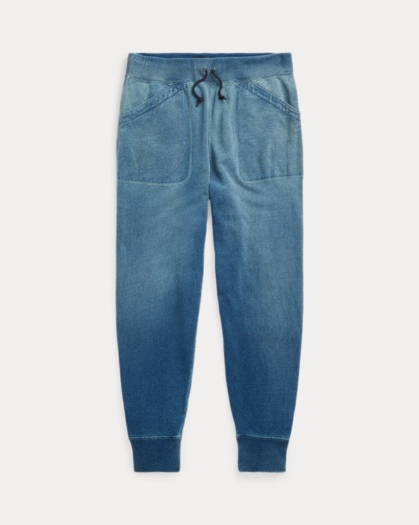 Indigo French Terry Tracksuit Bottoms