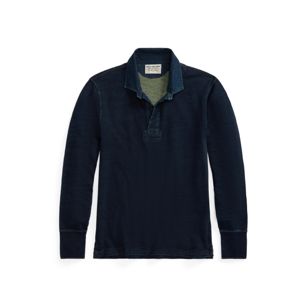 Indigo French Terry Rugby Shirt