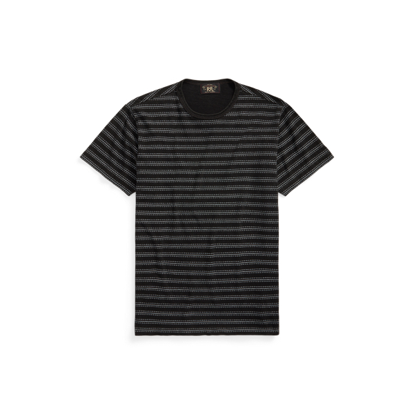 Indigo Striped Jacquard T-Shirt