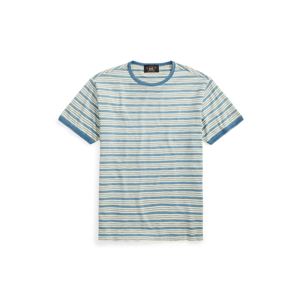 Indigo Striped Jersey Ringer T-Shirt