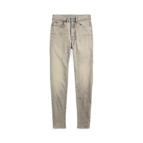 Stretch High Skinny Distressed Grey Jean RRL 1