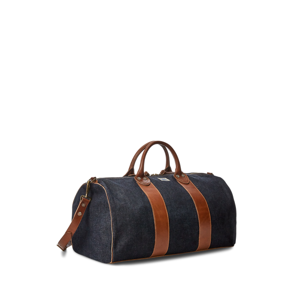 Leather Trim Denim Duffel for Men Ralph Lauren AZ